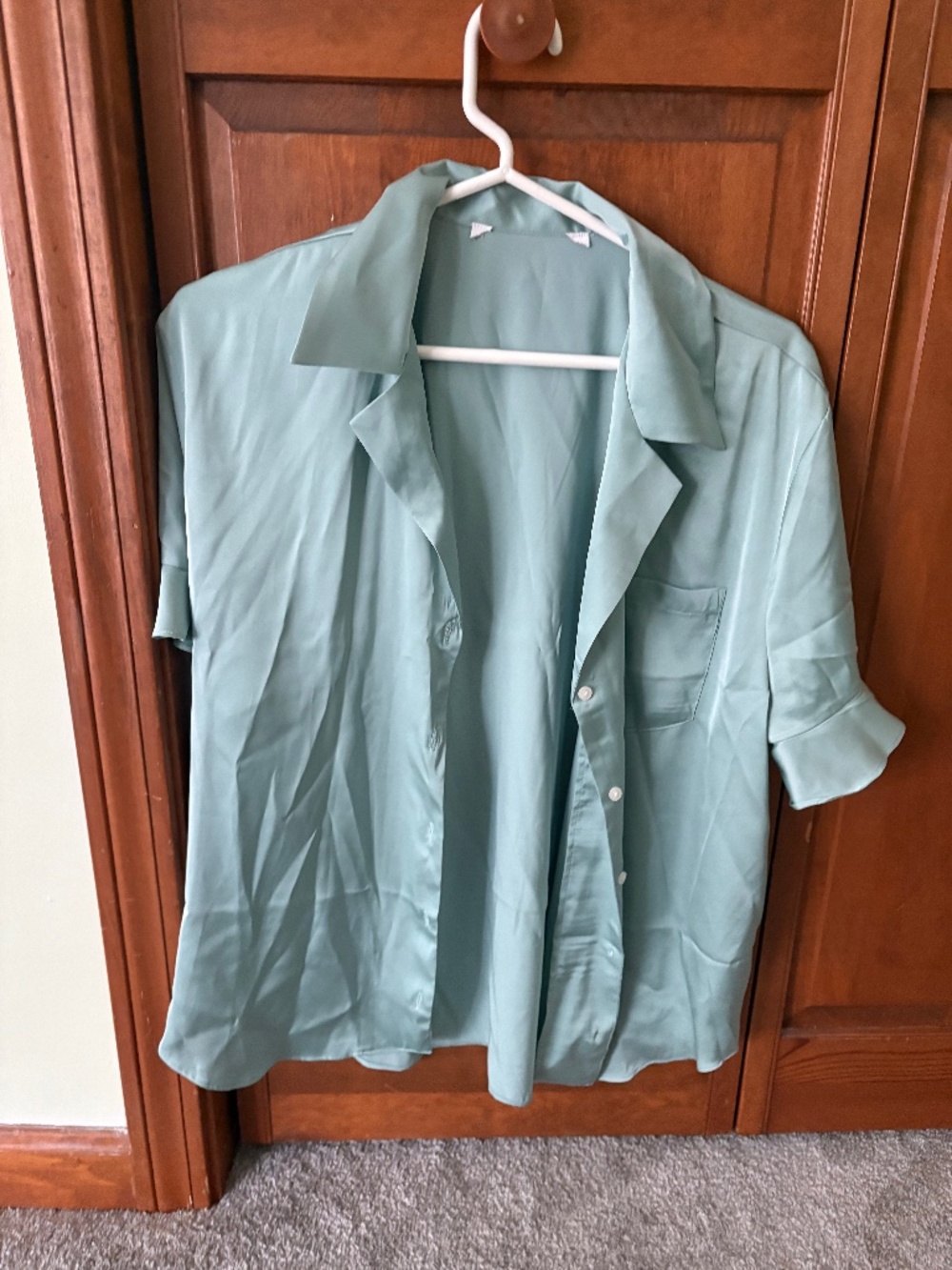 Birdy Grey Esther Matte Satin PJ set and Kenny Matte Robe in Sage-size L